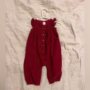 Brand new baby gap corduroy onsie. Crimson color! Never worn. Size 0-3 months